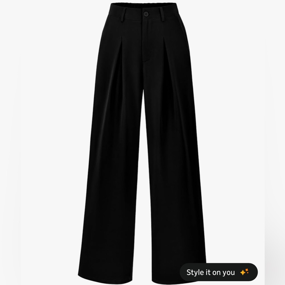 Cider Wide-Leg Tailored Trousers – Black – NWT – Size L
